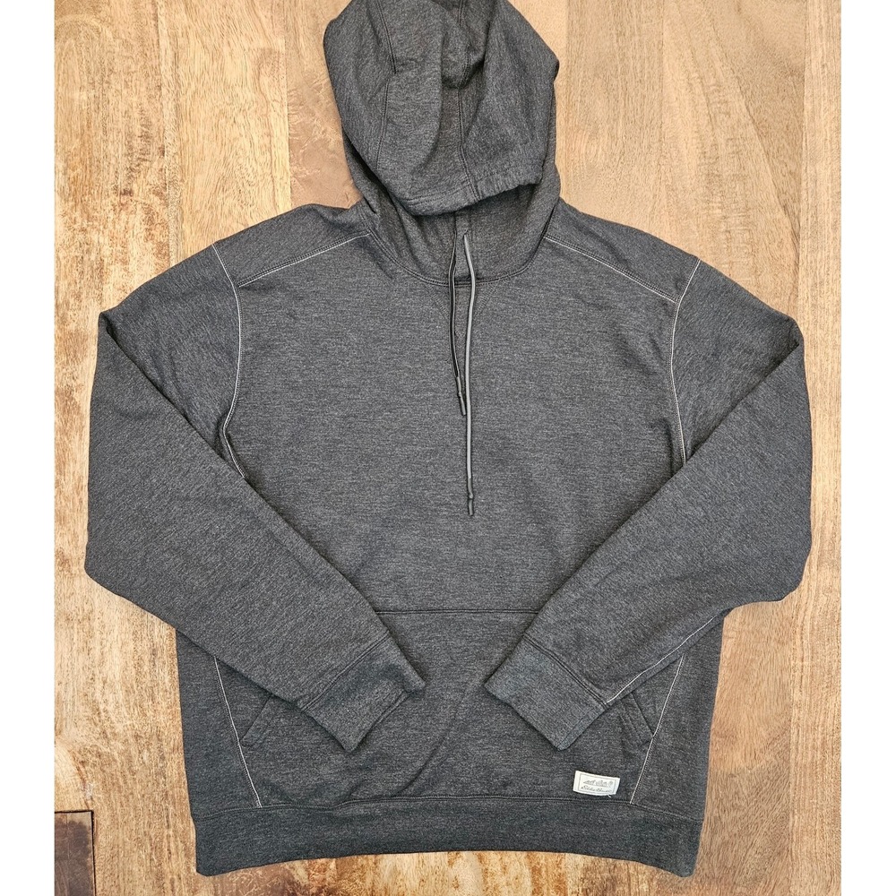 Eddie Bauer Everyday Hoodie Mens L Gray Soft Fleece Pullover Sweater